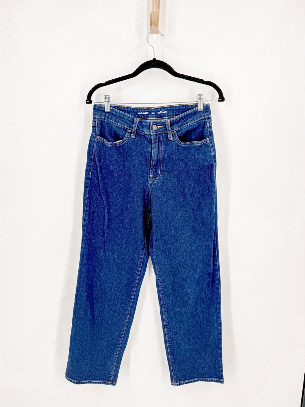 Old Navy Women's Straight Leg Jeans - Deep Indigo Blue